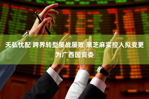 天弘忧配 跨界转型屡战屡败 黑芝麻实控人拟变更为广西国资委