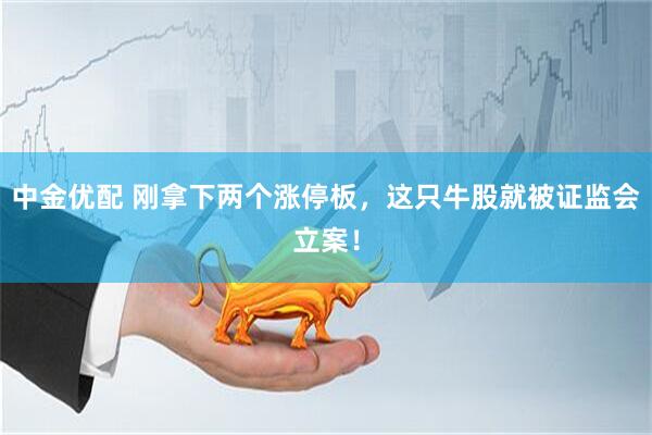 中金优配 刚拿下两个涨停板，这只牛股就被证监会立案！